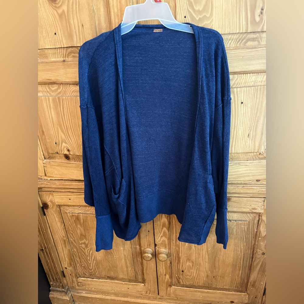 Free people linen blend cardigan